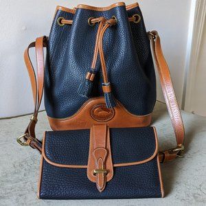 DOONEY & BOURKE Vintage Navy Bucket Bag and Wallet